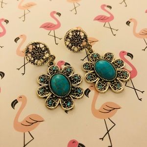 Very adorable bohemian flowery earrings